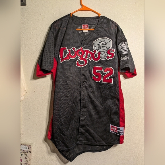 Rawlings Lugnuts Black and Red Jersey Size Xl Pre-owned - Picture 2 of 11